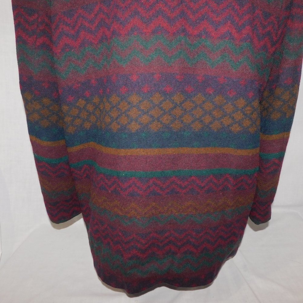 VTG 90s Navajo Southwestern Print Oversized Wool Blend Blazer Two Roads Women 11 - Picture 15 of 15